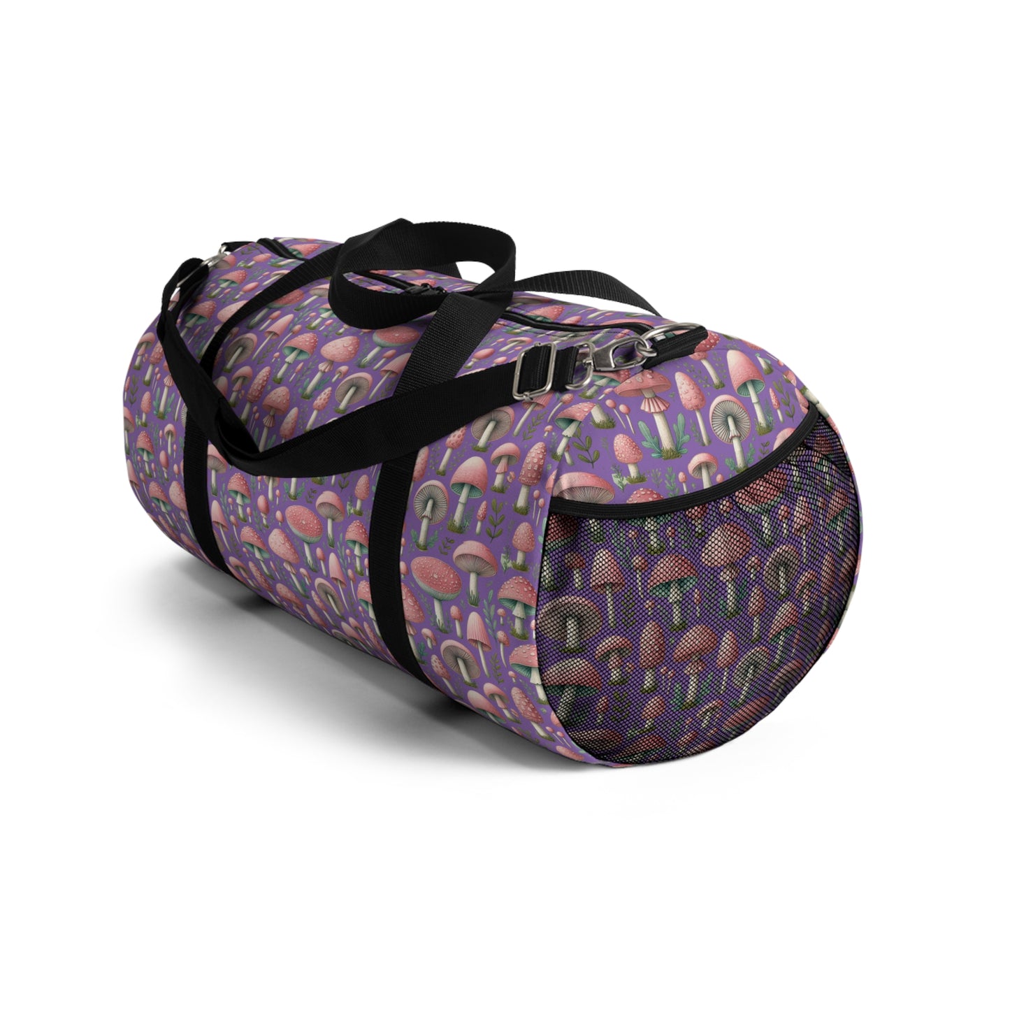 Pink Mushroom Travel Duffel Bag