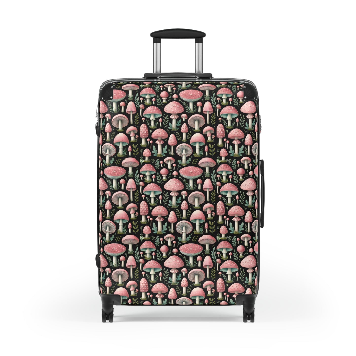 Pink Mushroom Travel 360 Degree Swivel Lock Suitcase