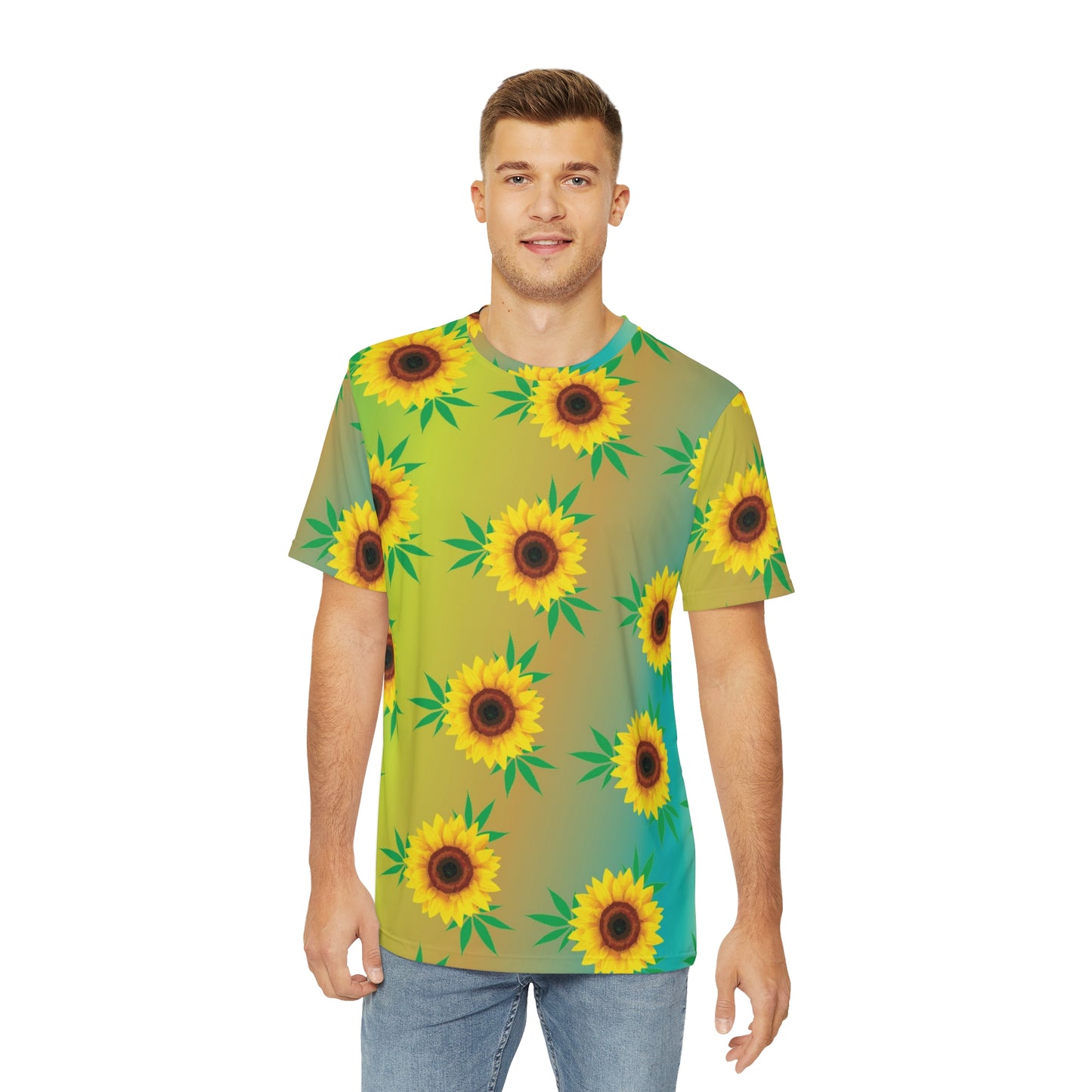 Sunflower Daze Super Soft Mens Polyester Tee Shirt