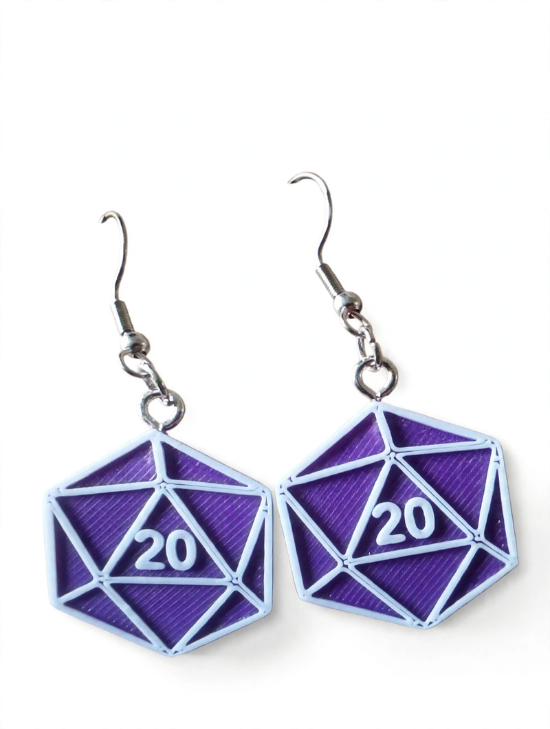 Dragon Dice 3D Printed Women’s Earrings