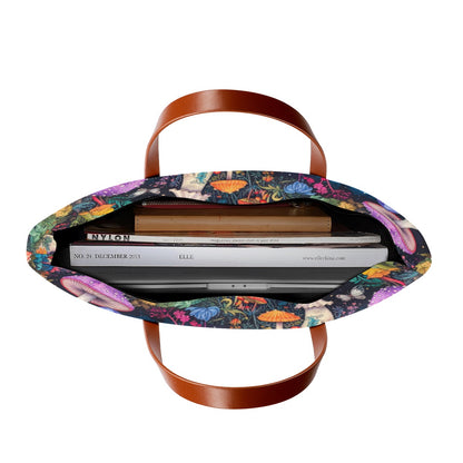 Mystical Mushroom Garden Women's Tote Bag Diving Cloth