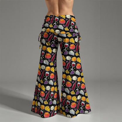 Colby Cheese and Wine Yoga Pants for Women – Funny Foodie Stretch Leggings