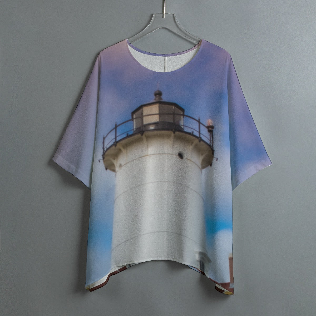 Nobska Lighthouse Falmouth, Massachusetts Cape Cod Photo Women's Bat Sleeve Shirt