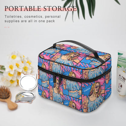 Pop Art Icon Makeup Bag Cruise Travel Cosmetic Bag ColorfulLarge Capacity Toiletry Organizer Bag
