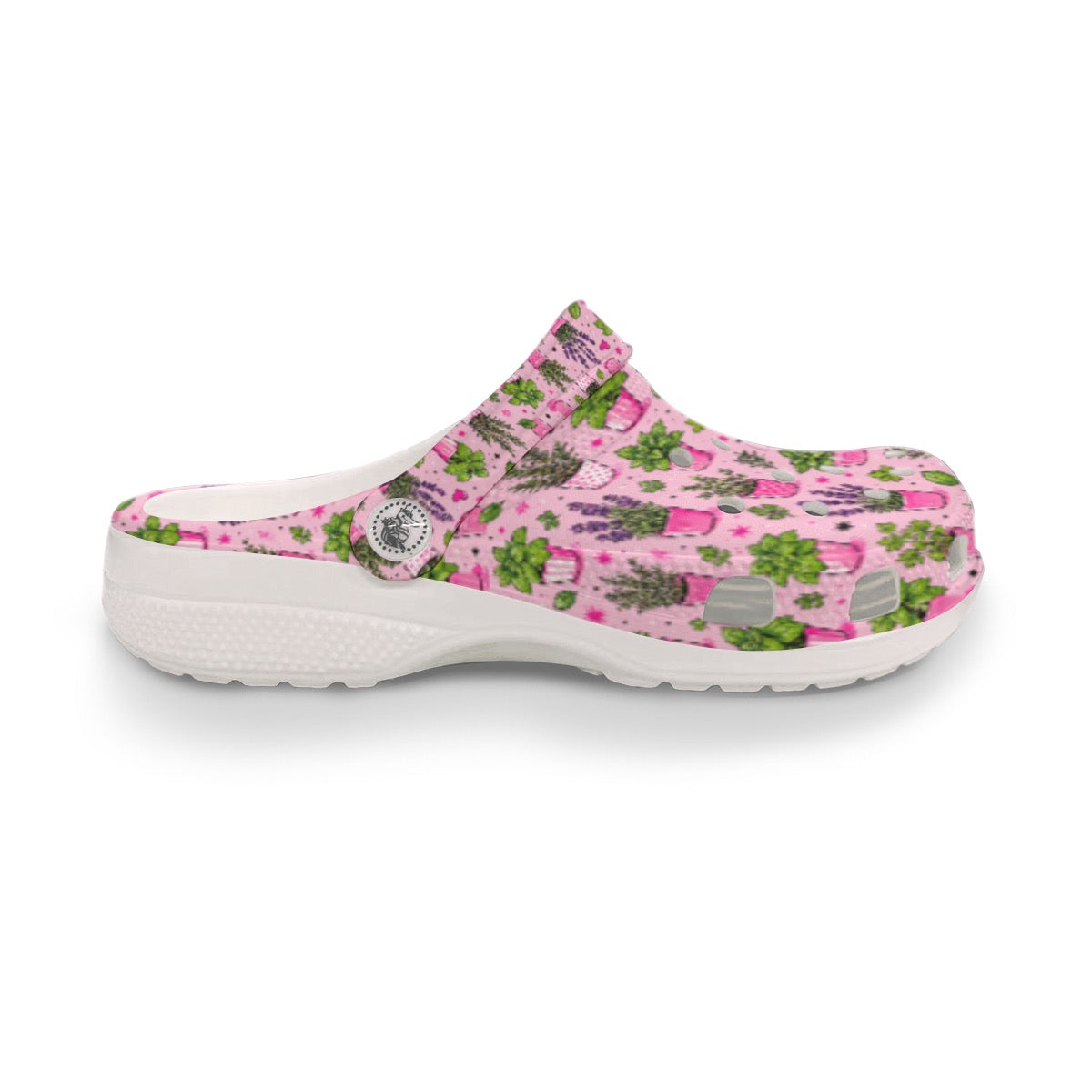 Crazy Plant Lady Pink Floral Gardening Women's Classic Clogs