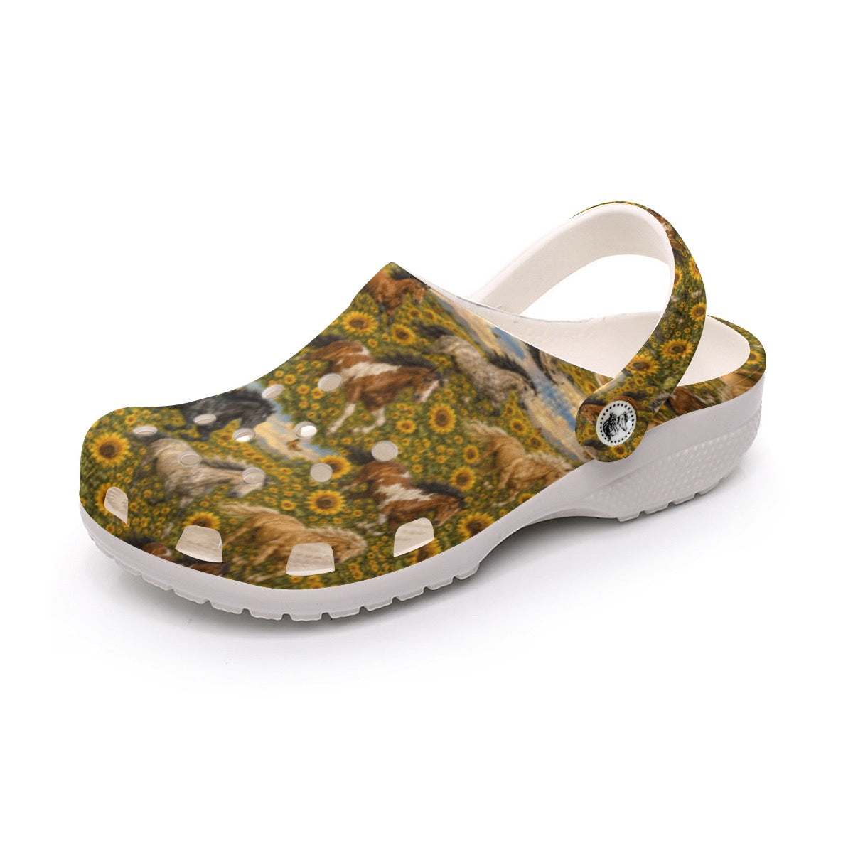 Wild Horses and Sunflowers Farm Inspired Women's Classic Clogs