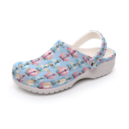 Pink & Blue Lighthouse Graphic Clogs Waterproof Beach & Cruise Shoes PastelWomen's Classic Shoes