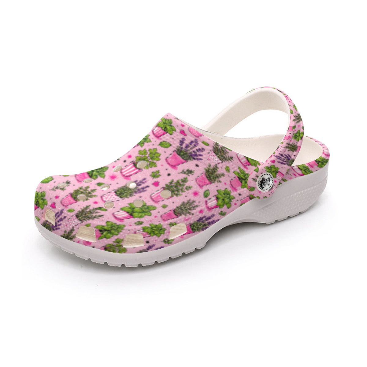 Crazy Plant Lady Pink Floral Gardening Women's Classic Clogs