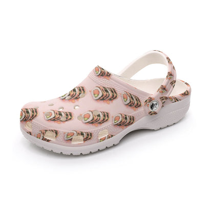Women’s Sushi Print Clogs Colorful Waterproof Cruise & Beach Travel Shoes
