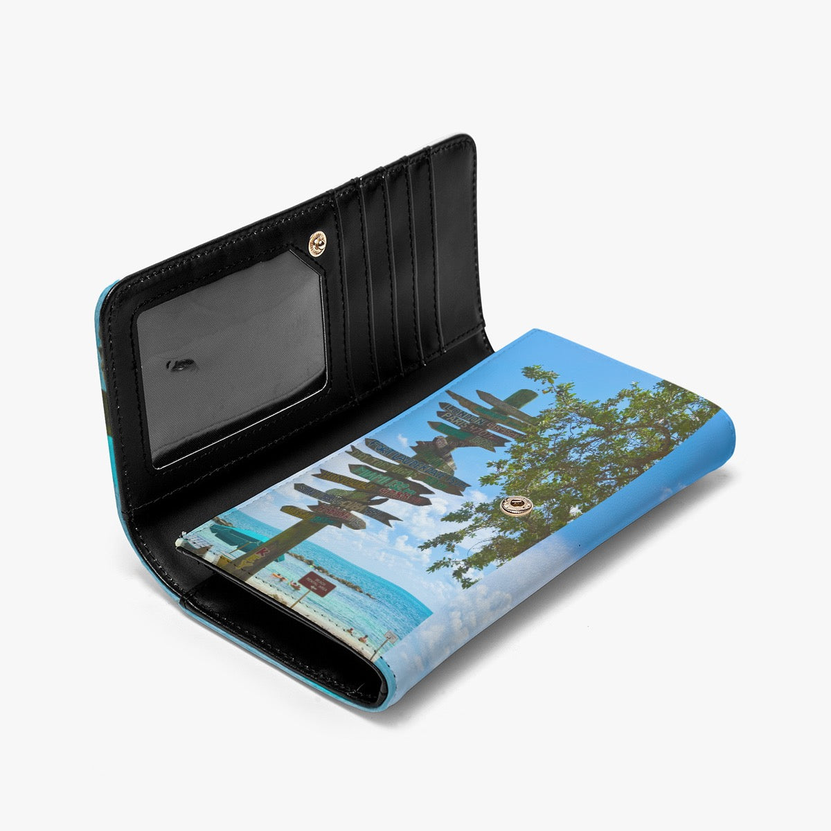Key West Directional Sign Photo Wallet – Original Photography by Kissa Doody