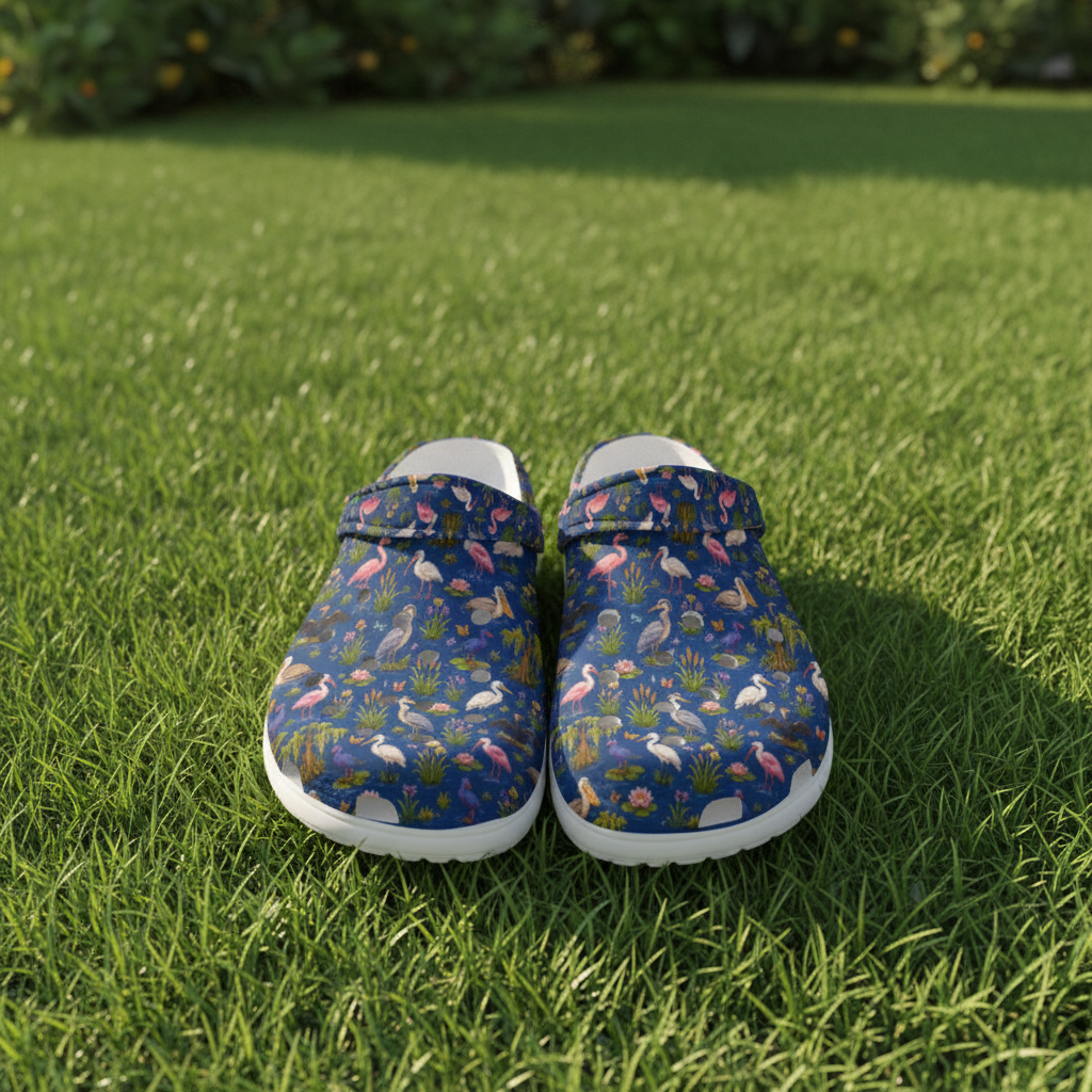 Florida Swamp Birds Wildlife Women's Classic Clogs
