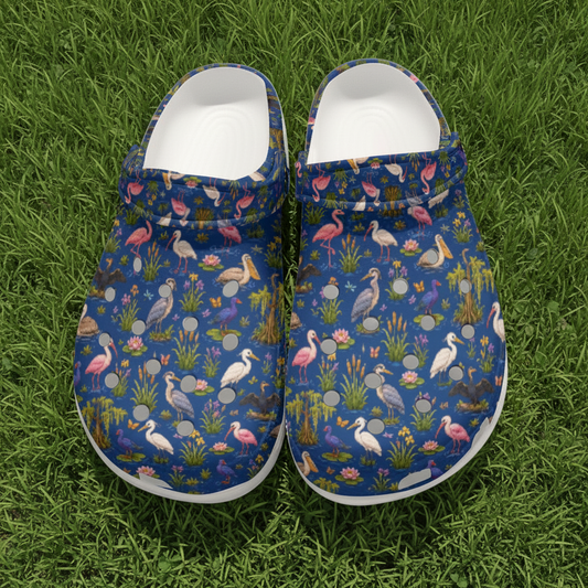 Florida Swamp Birds Wildlife Women's Classic Clogs