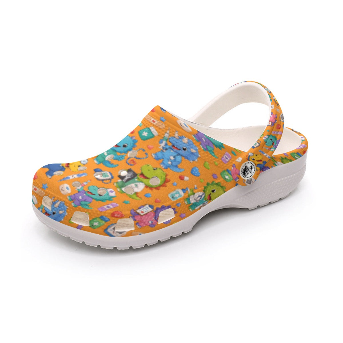 Doctor Dinosaurs Medical Themed Orange Women's Classic Clogs