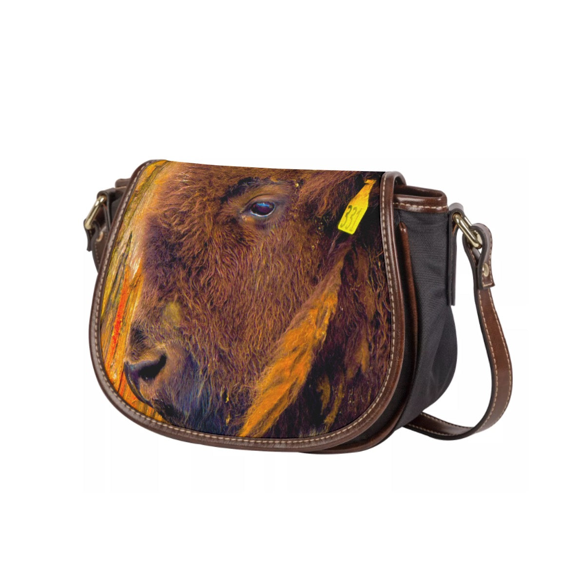 American Bison Wildlife Photography Shoulder Bag Original Photography by Kissa Doody