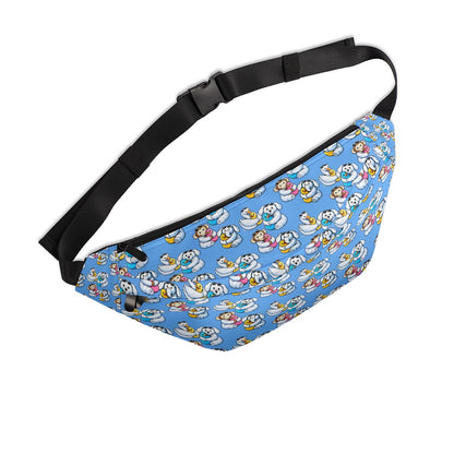 Sky Blue Towel Animal Sling Bag Fun Cruise Wear Travel Crossbody Fanny Pack with Multiple Pockets