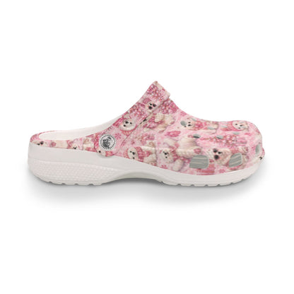 Pink Christmas Polar Bear Feminine Holiday Women's Classic Clogs