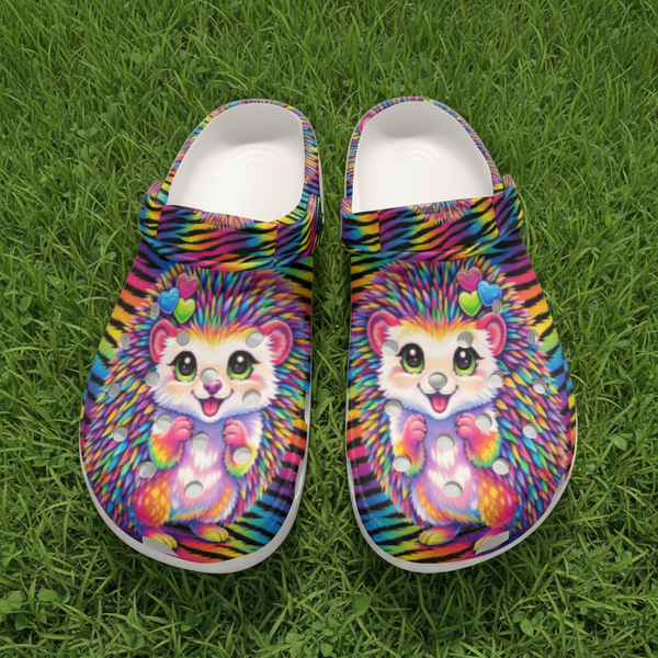 Women’s Colorful Porcupine Zebra Print Clogs Bold Animal Print Waterproof Cruise Beach Shoes