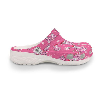 Pink Candy Candy Kitten Women's Classic Christmas Holiday Clogs