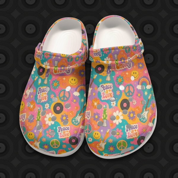 Groovy Baby 60's & 70's Retro Classic Themed Women's Classic Clogs