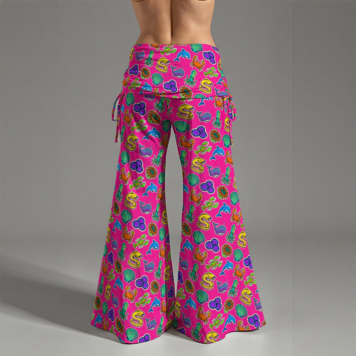 Pink Pop Art Sea Creature Yoga Pants for Women – Ocean Print Leggings
