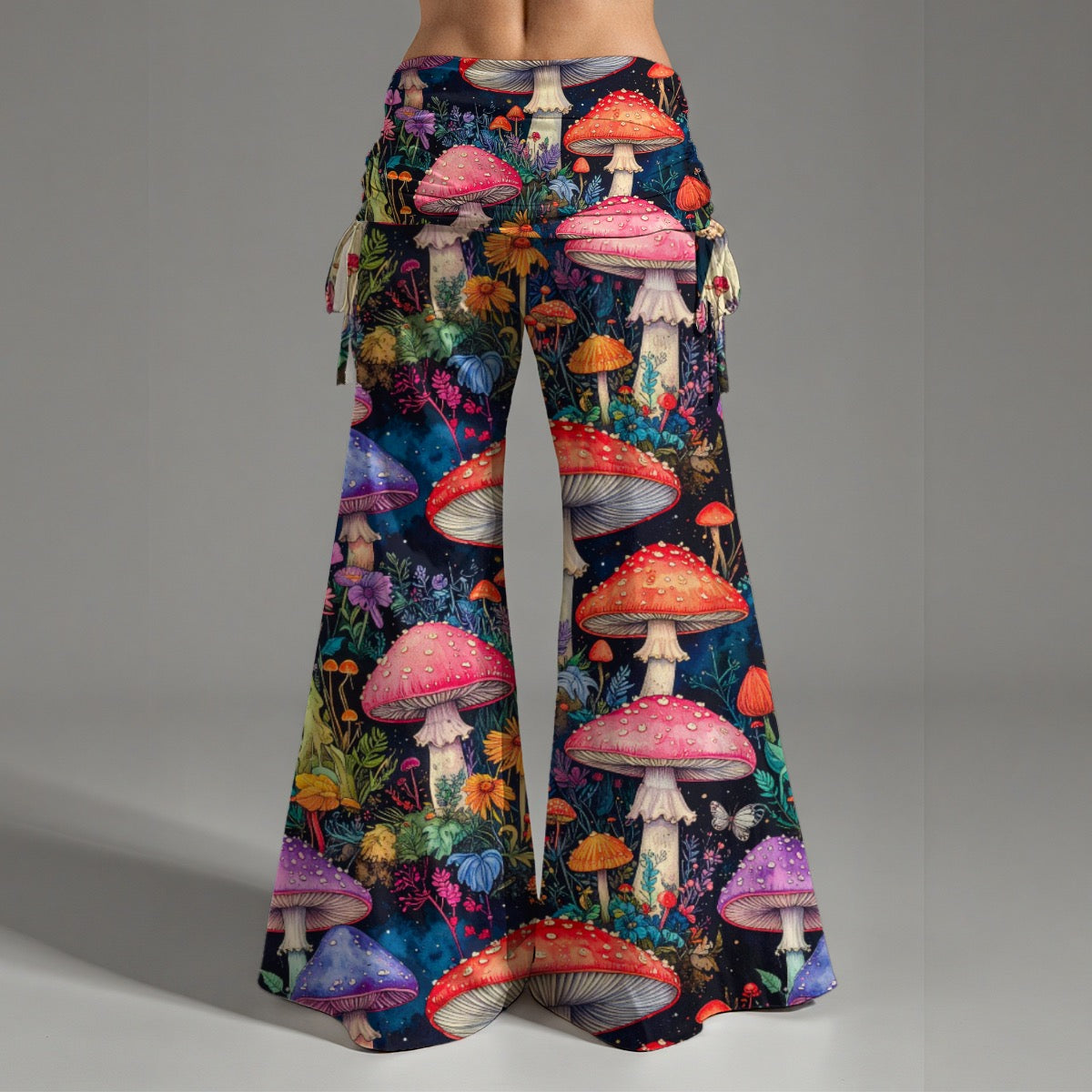 Mushroom Print Yoga Pants High Waisted Stretch Leggings