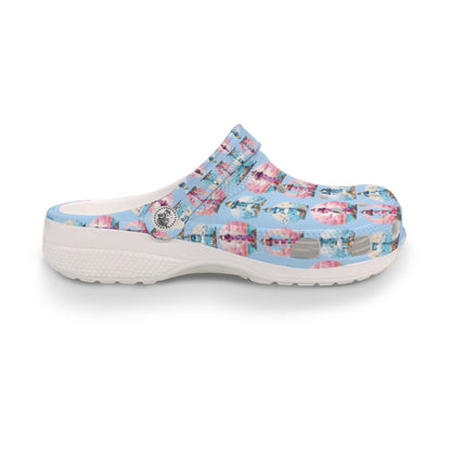 Pink & Blue Lighthouse Graphic Clogs Waterproof Beach & Cruise Shoes PastelWomen's Classic Shoes