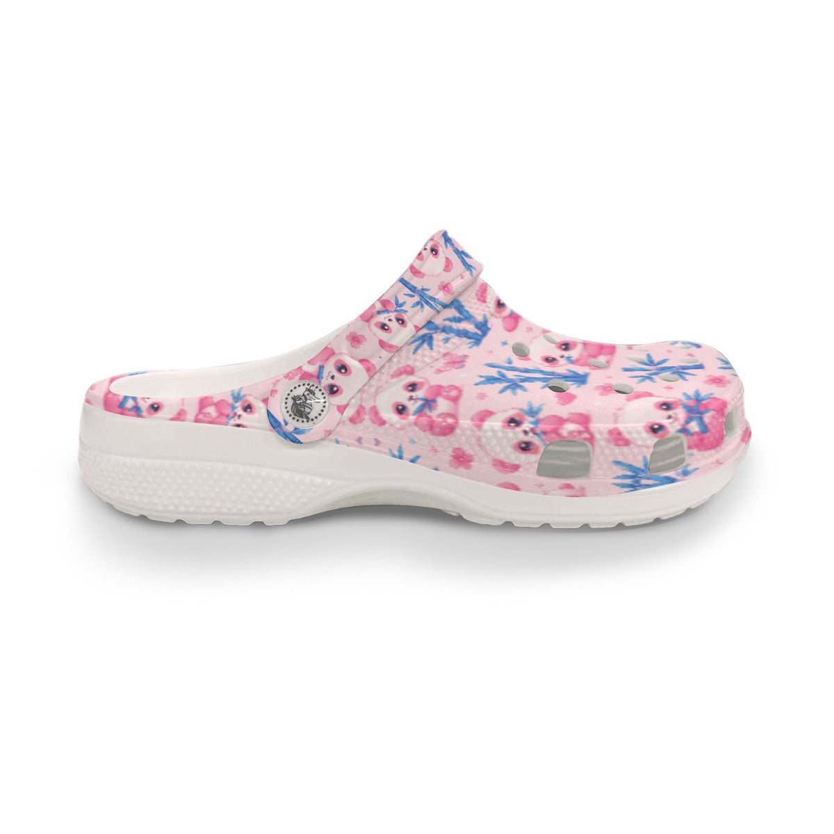 Pink Blue Baby Panda Bamboo Women's Classic Clogs