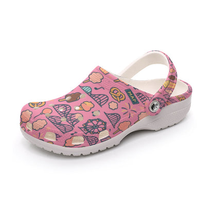 Pink Magical Snack Clogs Women Lightweight & Comfy Shoes Sandals Popcorn & Cotton Candy Sizes 6-12