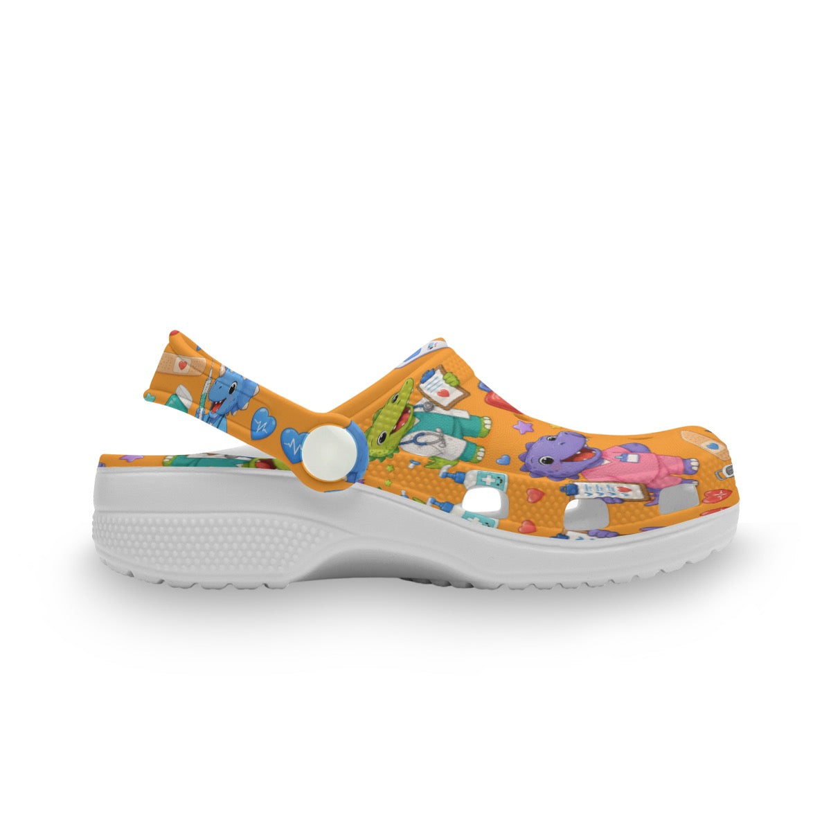 Kids Doctor Nurse Dino Fun Healthcare Themed Children's Clog Shoes