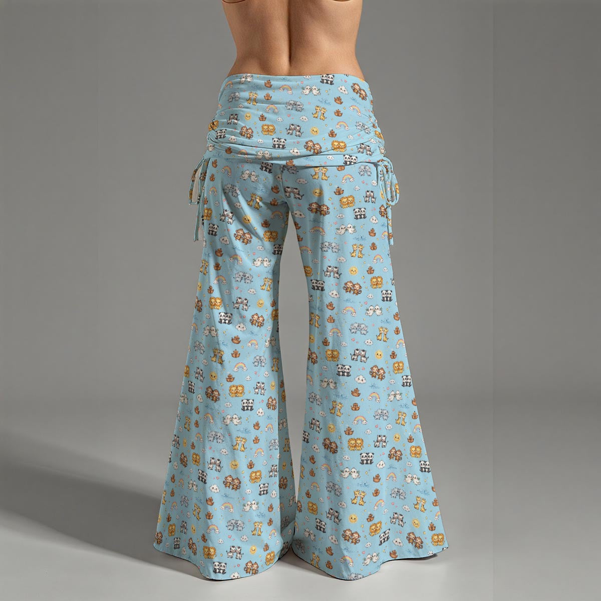 Baby Blue Noah's Ark Yoga Pants for Women – Cute Animal Print Leggings