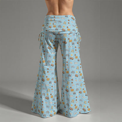 Baby Blue Noah's Ark Yoga Pants for Women – Cute Animal Print Leggings