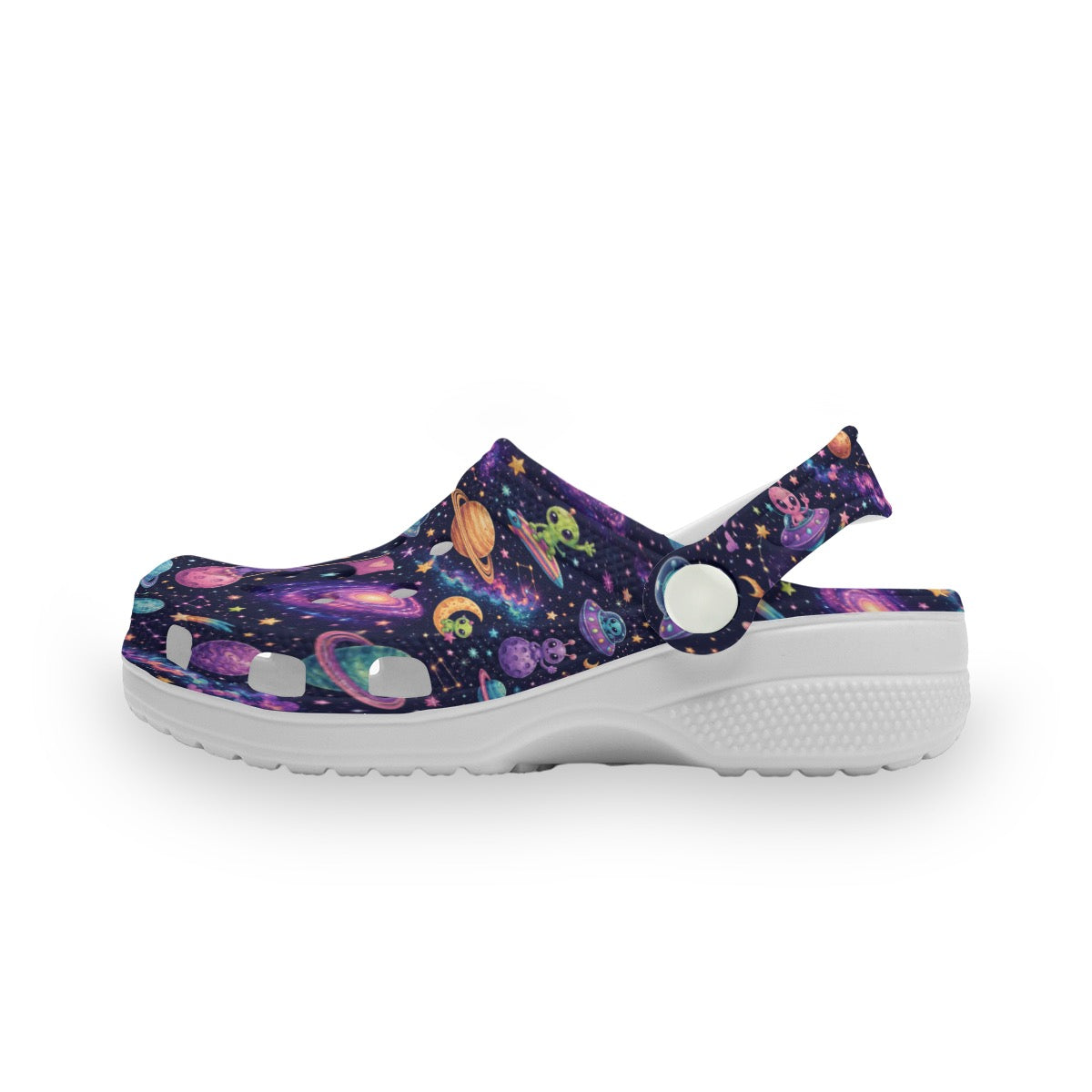 Kids Outer Space Alien Fun Children's Clog Shoes