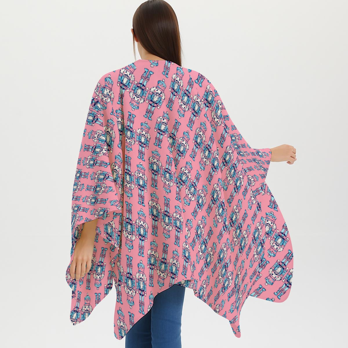 Pink Nutcracker Christmas Shawl All-Over Print Soft Touch Holiday Wrap