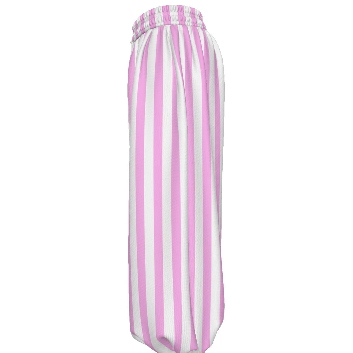 All-Over Print Unisex Lantern Pants – Pink & White Ice Cream Stripes