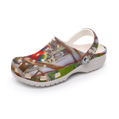 Tropical Parrot Photographic Waterproof Clogs Women’s Bird Print Cruise Vacay Classic Clogs