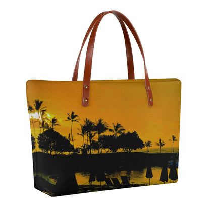 Tropical Orange Beach Sunset Photography Diving Bag Purse – Original Photography by Kissa Doody