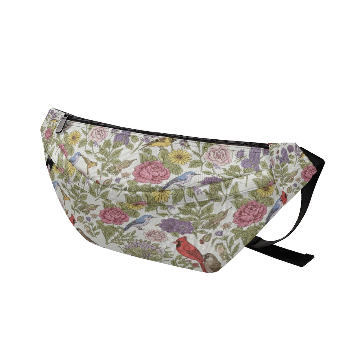 Vintage Birds on Benches Sling Bag Stylish, Lightweight Travel Fanny Pack for Everyday Use