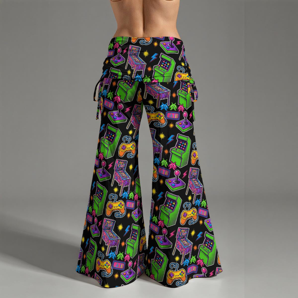 90s Retro Gaming Yoga Pants for Women – Stretchy High Waist Leggings