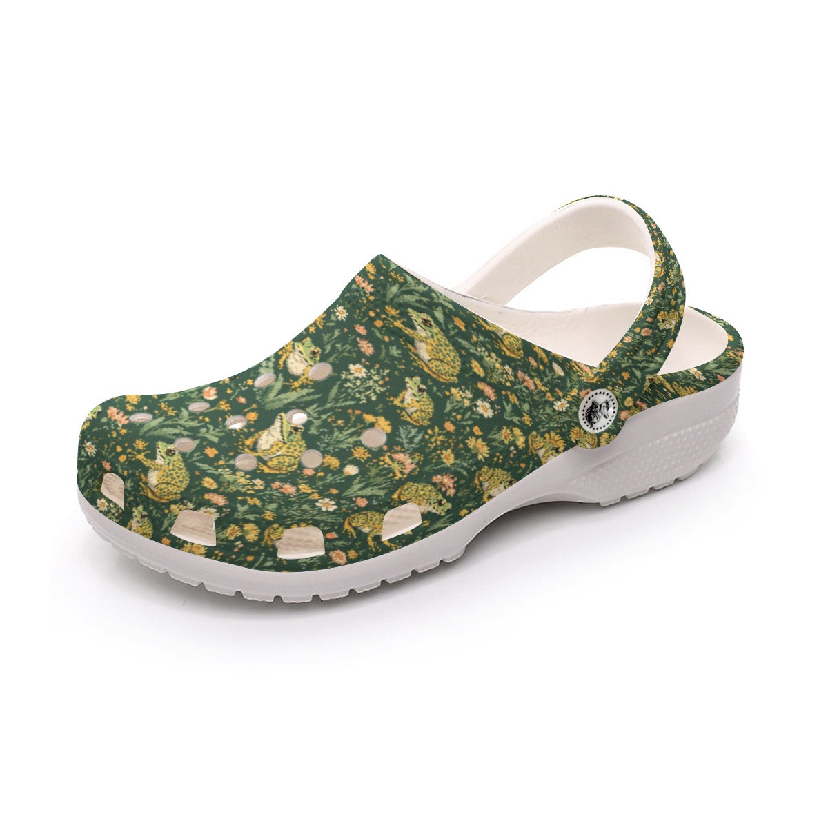 Spotted Frog Print Clogs Women’s Waterproof Beach Travel Shoes Clogs