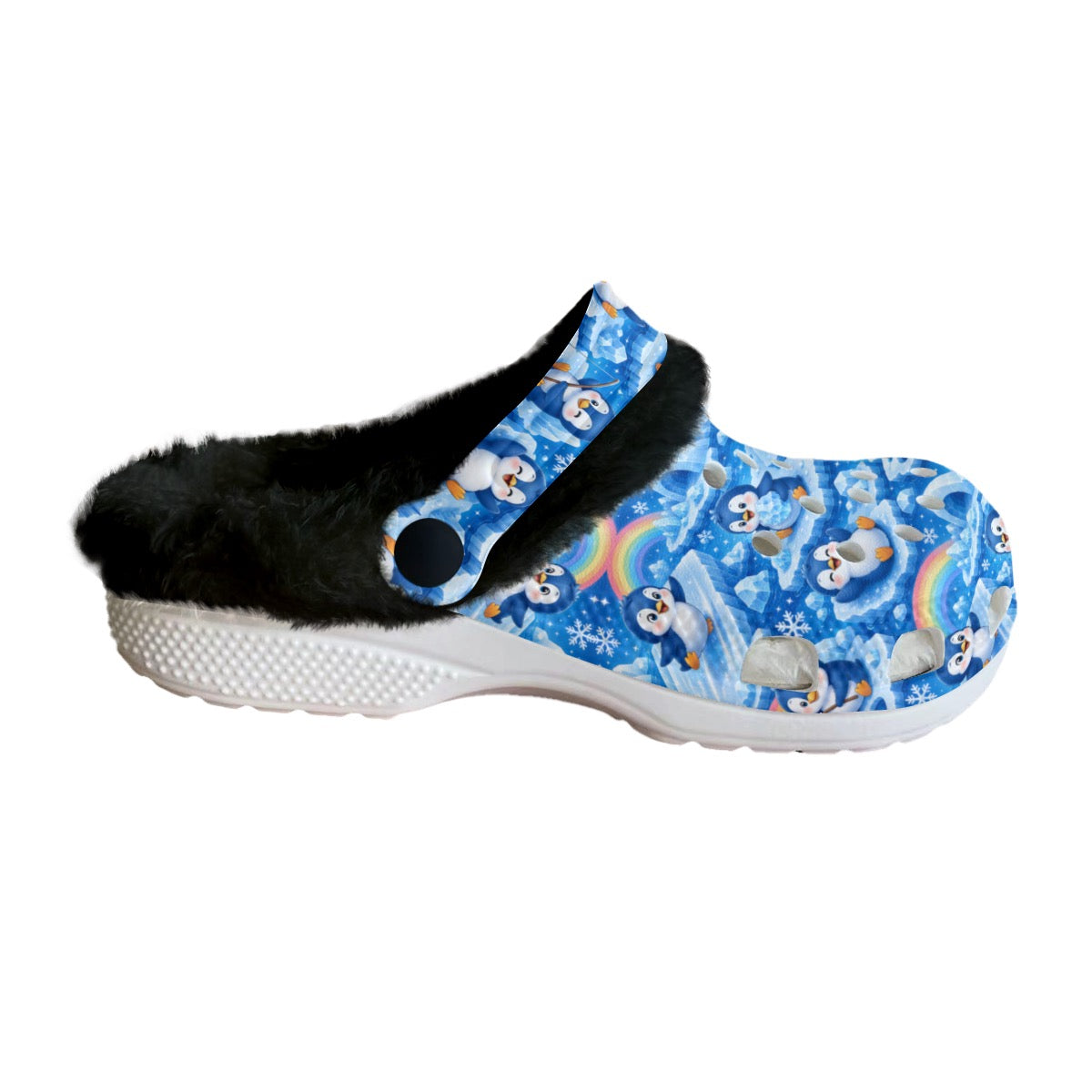 Penguin Party Women's Classic Clogs with Removable Fleece Lining