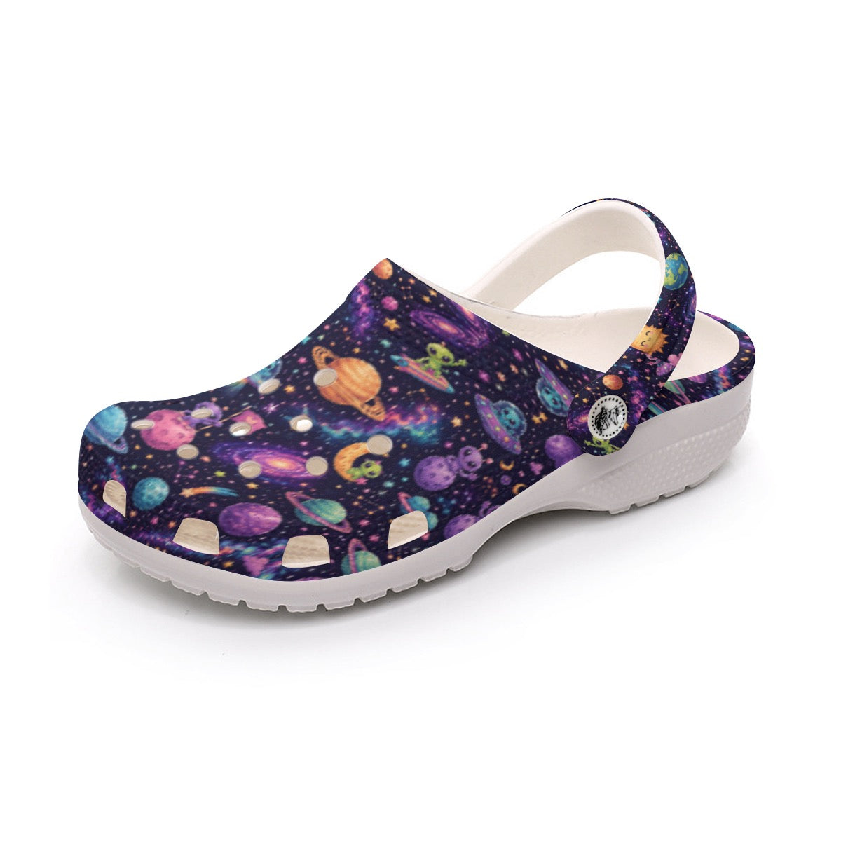Aliens in Outer Space Colorful Women's Classic Clogs