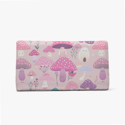 Pink Mushroom Wallet Foldable With Card Slots Women’s Wallet