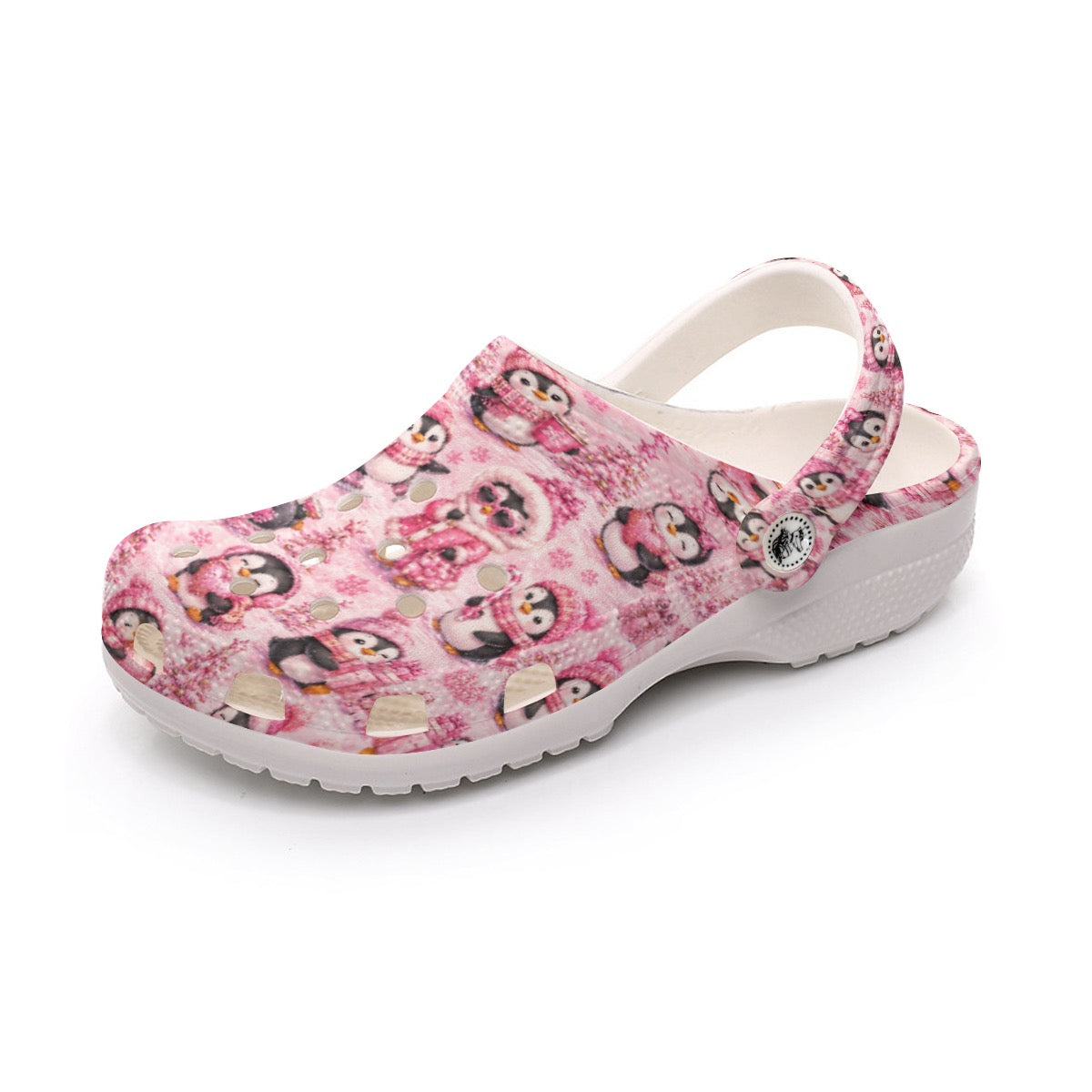 Pink Penguin Christmas Party Holiday Women's Classic Clogs