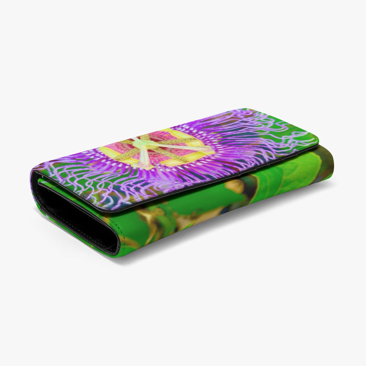 Purple Passion Flower Foldable Wallet – Original Photography by Kissa Doody
