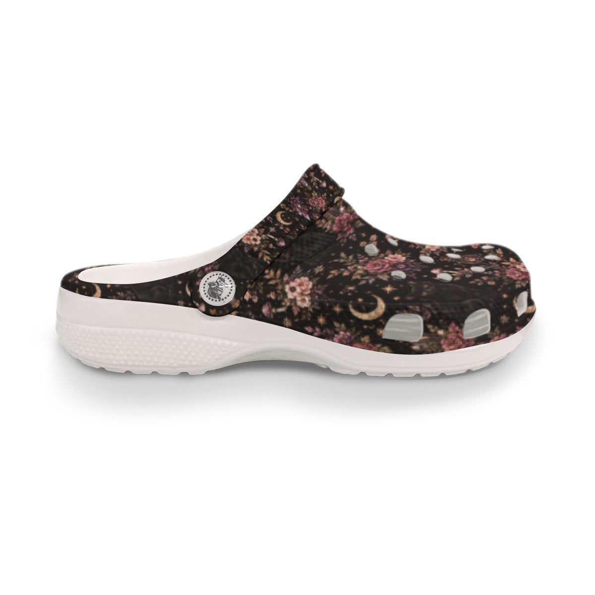 Fall Black Cat Witch Crystals Spell All-Over Print Women's Classic Clogs