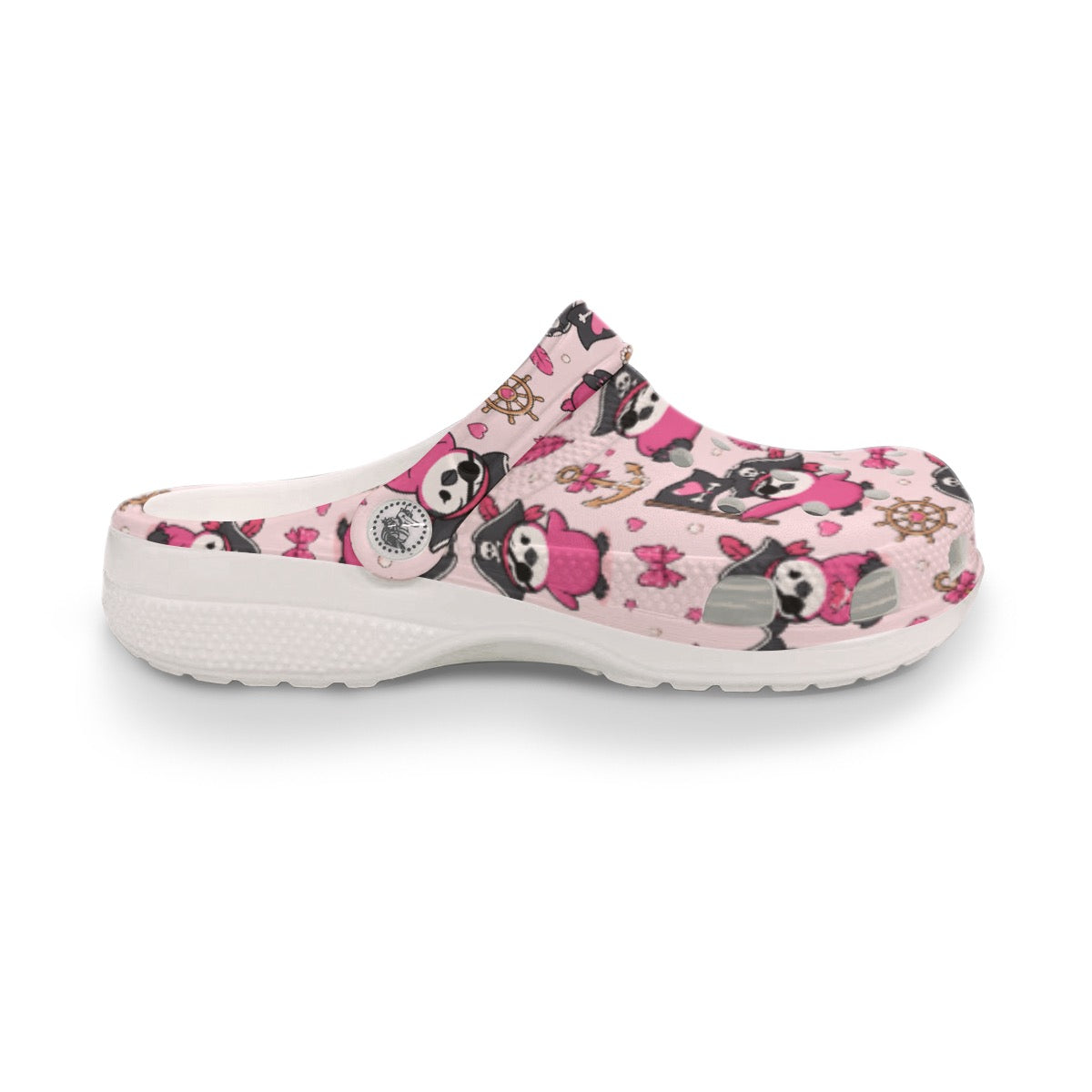 Pink Pirate Penguin Pop Art Women's Classic Clogs