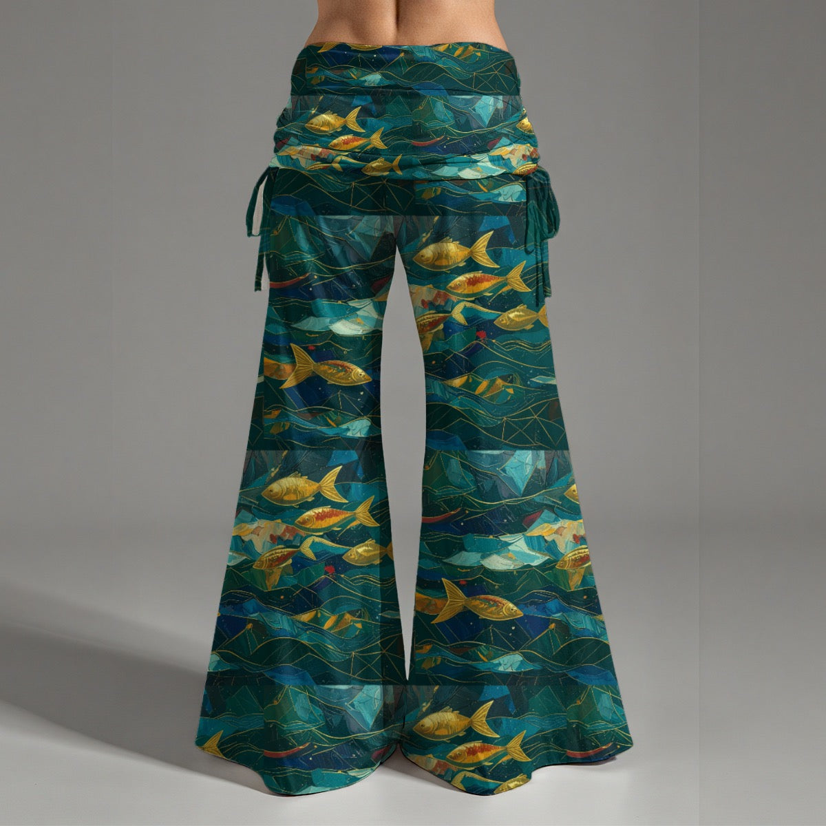 Stained Glass Pattern Yoga Leggings Comfy 95% Polyester 5% Spandex Women's High Waist Wide Leg Pants