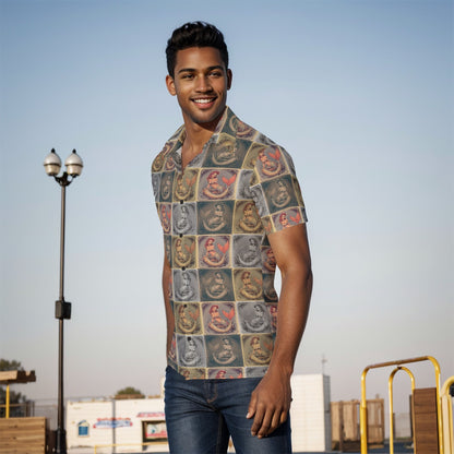 Vintage Sideshow “Three Boobed” Men’s Nautical Cruise Shirt Funny Matching Couples Tee Men's Shirt