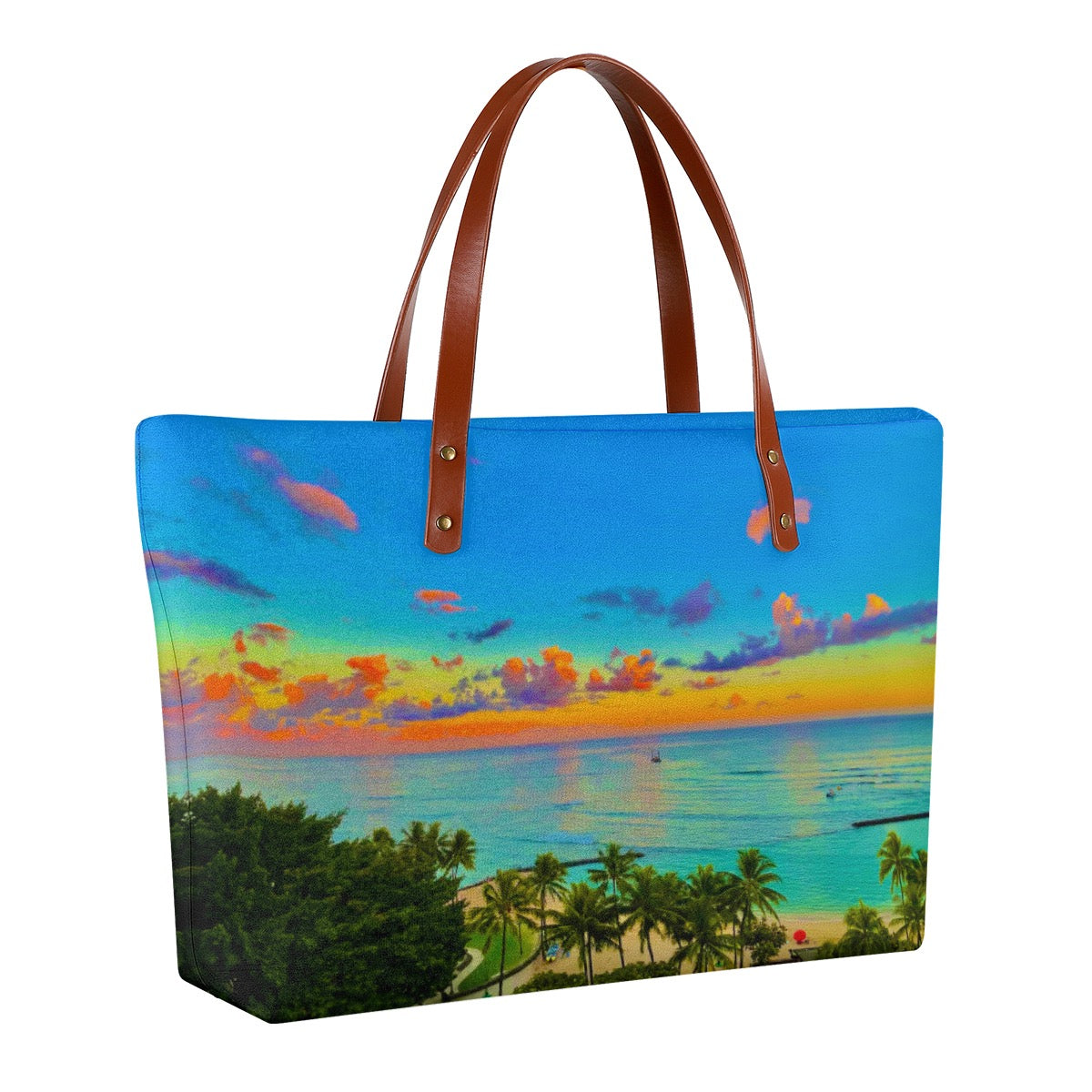 Waikiki Beach Photography Diving Bag Purse – Original Photography by Kissa Doody