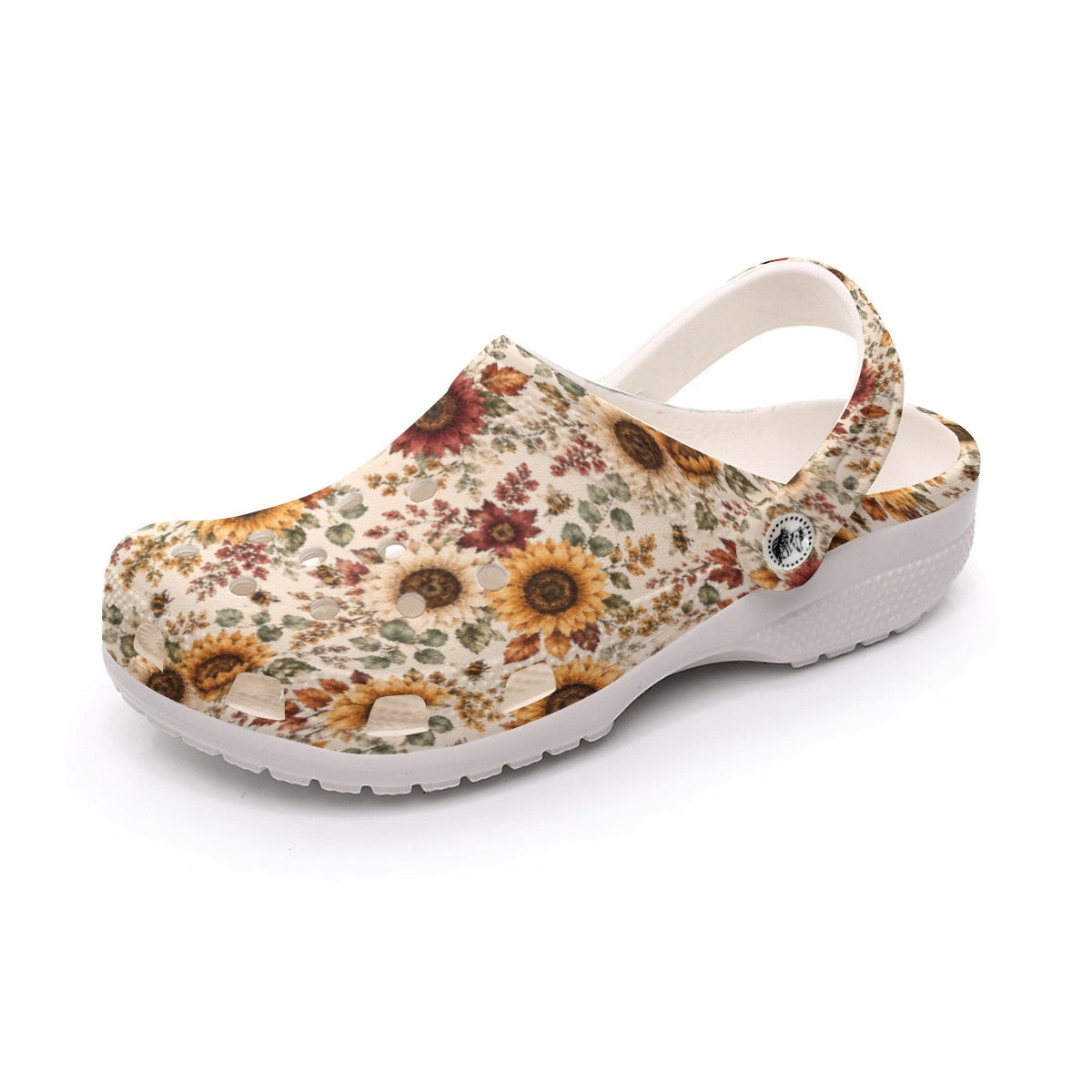 Fall Sunflower Garden All-Over Print Floral Fun Women's Classic Clogs